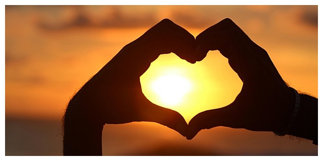 Sonnenuntergang mit Herz